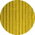 thumbnail image 1 of Ahgly Company Indoor Round Abstract Yellow Contemporary Area Rugs, 5' Round, 1 of 4