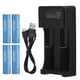 thumbnail image 1 of 4 baterías de 2000 mah con cargador dual de batería de litio 18650 para equipos eléctricos de linterna, 1 of 5