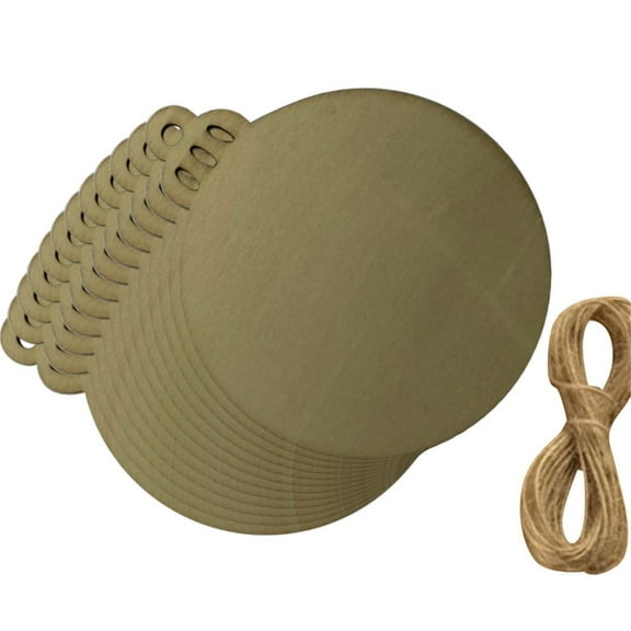 Vikakiooze Home Decor Wooden Tags Christmas Balls Decor Art Crafts Ornaments DIY Scrapbooking 10pcs
