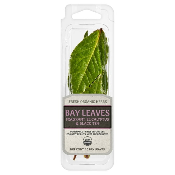 Fresh Organic Bay Leaves, 0.25 oz Clamshell