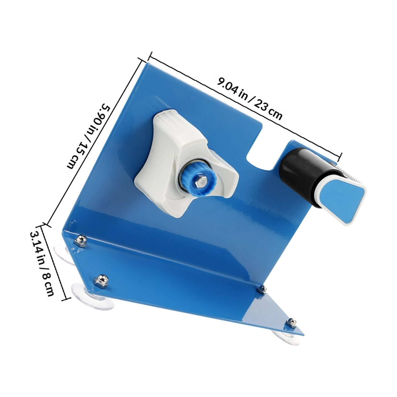 TABLZONE Desktop Tape Dispenser Blue with Versatile Mounting Options and Heavy Duty Iron Build for Office and Home
