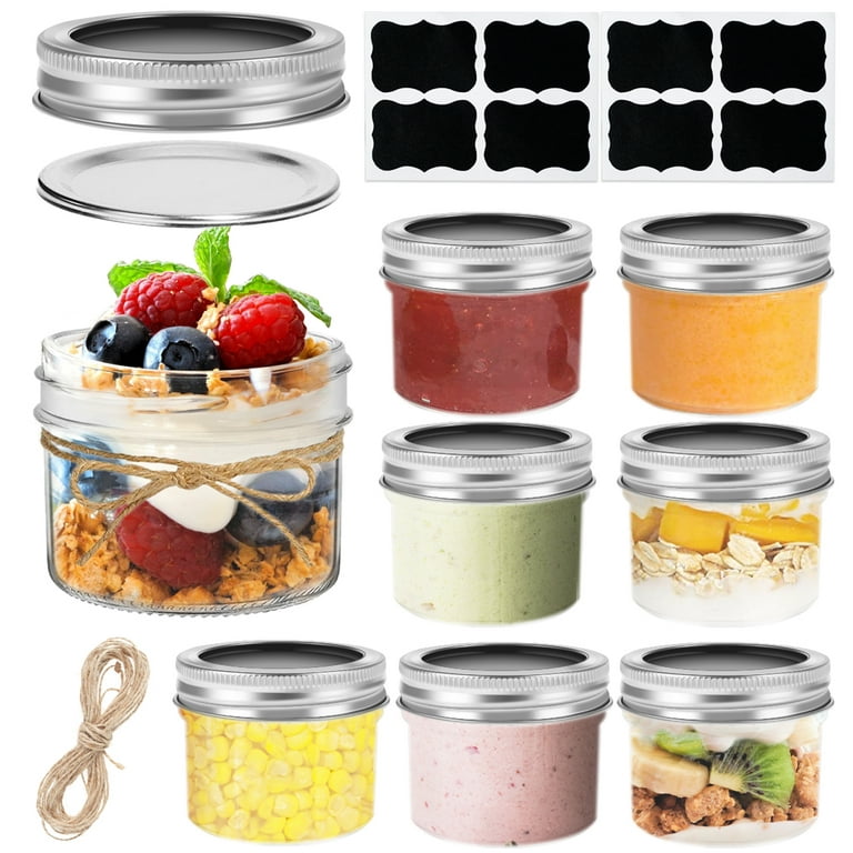 15pcs 50-260ML Mason Candy Jar For Spices Glass Transparent Container Glass  Jars With Lids Cookie Jar Kitchen Jars Mix Lids