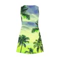thumbnail image 5 of Sakmal Yellow Womens Dresses Spring Hawaiian A Line Midi Tank Dress Floral Beach Dresses for Women, 5 of 5