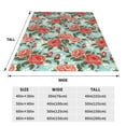 thumbnail image 3 of Bingfone Rose Flowers Print Flannel Fleece Blanket Throw Blanket for Bed,Sofa,Couch,Travel,Camping( ), 3 of 8