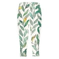 thumbnail image 4 of newwalpole Capri Leggings for Women Fall Floral Printed Plus Size Capris High Waist Knee Length Slim Fit Yoga Cropped Legging Green for Size S, 4 of 5