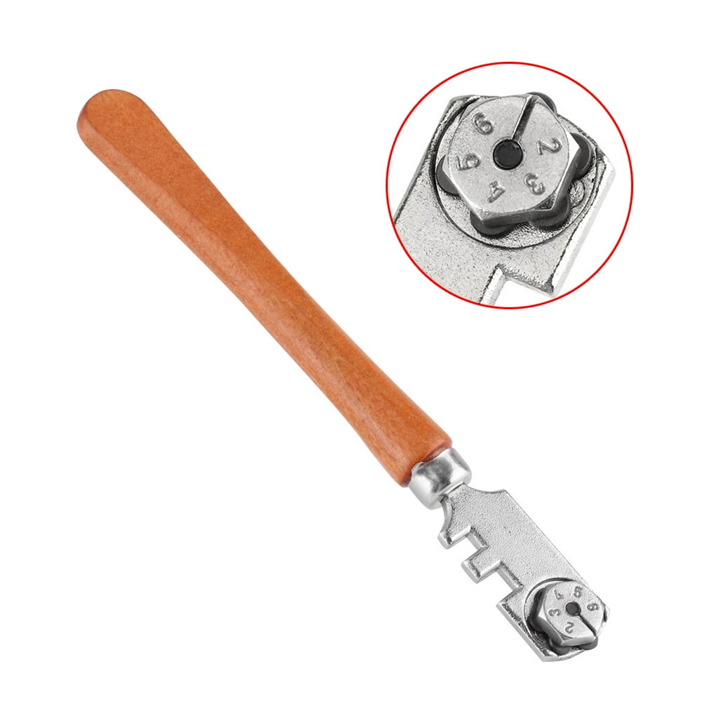 EOTVIA Glass Cutter,130MM Professional Six Wheel Glass Cutter Craft