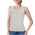 thumbnail image 2 of Wiyuqeen Womens Tank Tops Sleeveless Camisoles Crew Neck Solid Color Camis Yoga Slim Fit Tanks Plus Size Summer Stretchy Tanks, 2 of 7