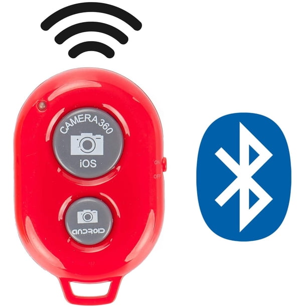 Control de obturador remoto inalámbrico activado con cámara,compatible con postes de selfie de un solo pie, compatible con la Cámara Samsung iPhone de Apple y compatible con todos los dispositivos ios