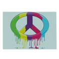 thumbnail image 2 of Groovy Cutting Board, Digital Peace Dripping Paint Liquid Colors Pacifism Themed Old Movements, Decorative Tempered Glass Cutting and Serving Board, Large Size, Multicolor, by Ambesonne, 2 of 4