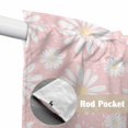 thumbnail image 4 of Pink Daisy Swag Valances for Windows 2 Pack, Kitchen Window Curtains 36 Inch Length, Spring Floral Elegant Pastoral Botanical Privacy Swag Curtains for Living Room/Bathroom with Rod Pocket 36"x36", 4 of 8