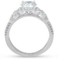 thumbnail image 3 of Silvago Jewel Stunning 1.3 Ct Round Cut Eternity Split Shank Diamond Ring - Lab-Created Simulated Diamond - 14K White Gold Plated - Gorgeous Engagement Ring - Great for Proposals and Romantic Gifts, 3 of 3