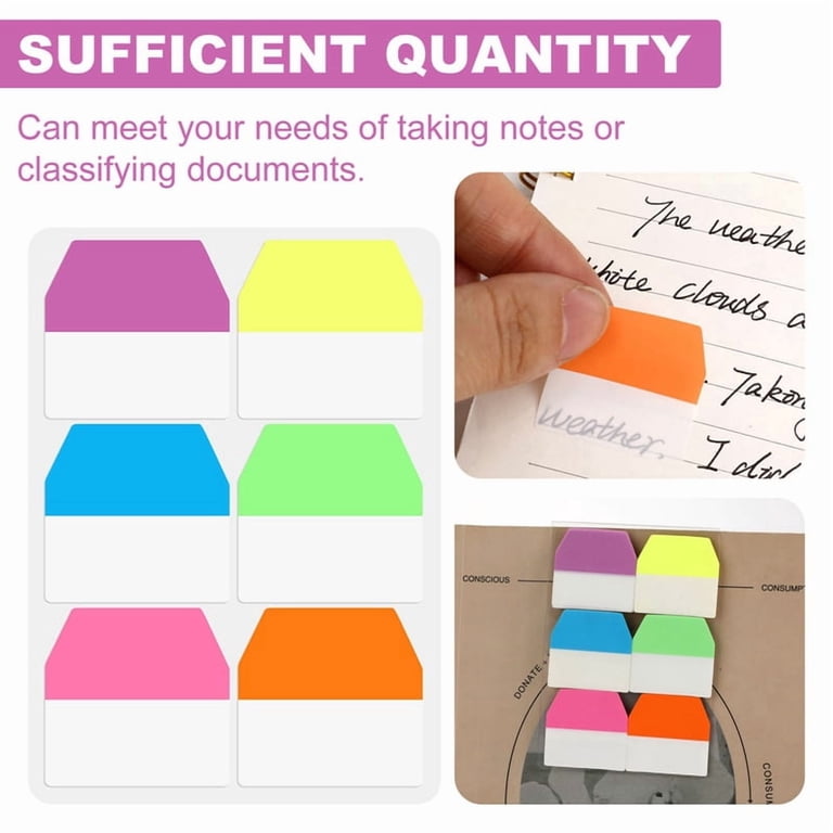 sixwipe Sticky Index Tabs, 960-Pack Multicolor photo 6
