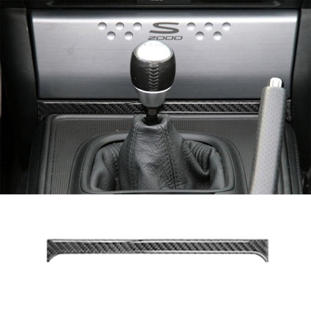 Real Bright Soft Car Interior Carbon Fiber Sticker DecorationCarbon Fiber Interior Below Radio Console Cover For 2004-2009 Honda S2000Auto Car Protection Interior Accessories