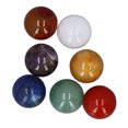 thumbnail image 1 of Bolas de Cristal de Chakra ANGGREK 7 Piezas Topacio Piedra Roja Aventurina Verde Lapislázuli Blanco Amatista Ágata Roja, 1 of 8