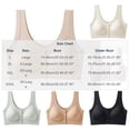 thumbnail image 2 of Zpanxa Bras for Women No Underwire Seamless Fixed Cups, Front Closure with Wide Straps and Back Smoothing for Plus Size Everyday Wear Khaki 46D, 2 of 5