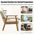 thumbnail image 4 of HOMEFUN Leisure Chair with Solid Wood Armrest and Feet, Mid-Century Modern Accent chair, for Living Room Bedroom Studio chair, 4 of 8