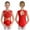 Red, variant on Girls One Piece Gymnastics Leotards Sparkle Ballet Outfit Tumbling Sleeveless Dance Unitard 6-16 Years Red 12