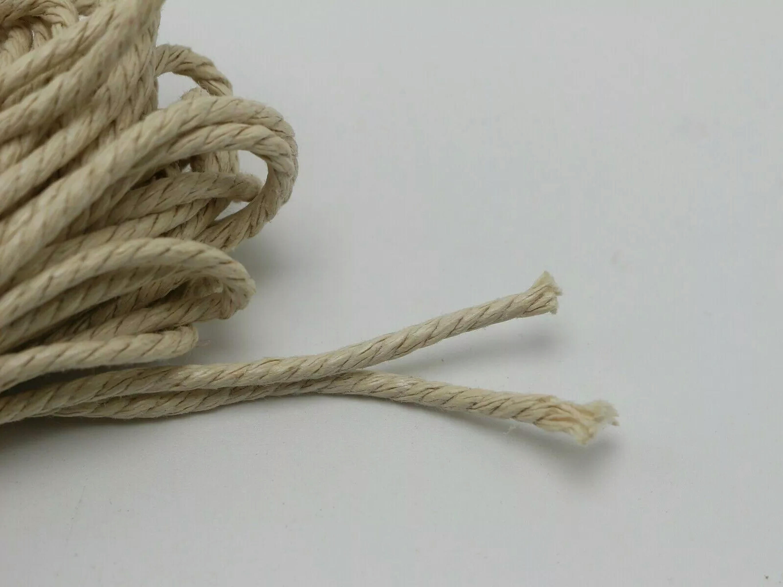 U8MO 100 Meters Khaki Waxed Twisted Cotton Cord Thread Line 2mm Macrame Rope String