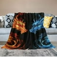 thumbnail image 2 of ONETECH Flame Dragon Throw Blankets Super Soft Warm Fuzzy Plush Blanket Cozy Luxury Bed Blankets All Season for Couch/Sofa/Gift, 2 of 6