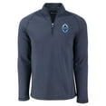 thumbnail image 2 of Men's-Cutter & Buck  Heather Navy Vancouver Whitecaps FC Peshastin Eco Fleece Recycled Raglan Half-Zip Top, 2 of 3