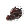 thumbnail image 2 of Dragon Skull Ornament Home Decoration Stone Ornaments Dark Red Crystal Repel Negative Energy 1Pcs, 2 of 5