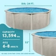 thumbnail image 5 of Aquarian Phoenix 24' x 52" Steel Frame DIY 6- to 8-Person Above Ground Pool, 5 of 10