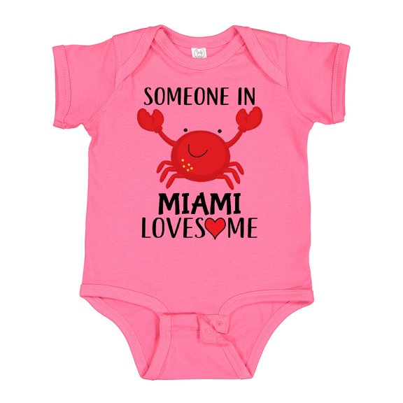 Inktastic Someone in Miami Loves Me Boys or Girls Baby Bodysuit
