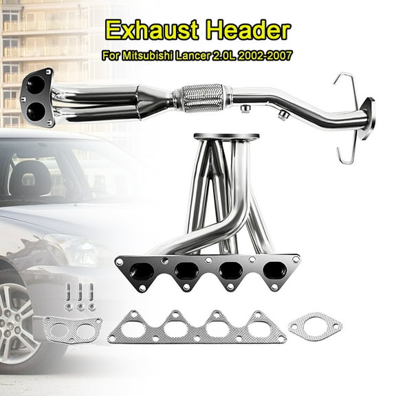 Stainless Steel Racing Exhaust Header Manifold Fit for Mitsubishi Lancer 2002-2007