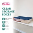 thumbnail image 2 of Sterilite 12 Qt Storage Boxes, Clear Plastic Containers with Snap Lids, Set of 24, Blue, 2 of 7
