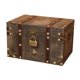 thumbnail image 1 of Baúl de almacenamiento de madera, cofre del tesoro pirata, artículo de colección para decoración del hogar, regalo y recuerdo. S, 1 of 9