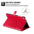 thumbnail image 4 of Dteck Folio Case for Lenovo Tab M10 FHD Plus 10.3 inch TB-X606F, Embossed Flower PU Leather Folio Stand Case with Card Holders Cover Auto Wake Sleep, Red, 4 of 5