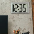 thumbnail image 4 of AcuRite 9.5" Large Digital Clock with Intelli-Time Technology, Silver (75102M), 4 of 7