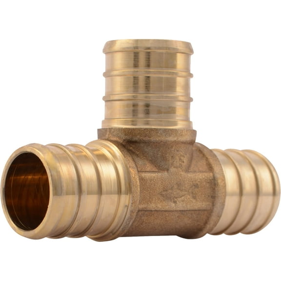 SharkBite UC370LFA PEX Tees, 3/4-Inch x 3/4-Inch x 3/4-Inch, Brass
