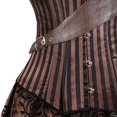 thumbnail image 5 of LEKODE Steampunk Corset Skirt Renaissance Corset Dress Gothic Overbust Corset and Skirt Set Corset with Skirt Renaissance Skirt Plus Size Womens Pirate Skirt Steam Punk Corset Brown 2xl, 5 of 5
