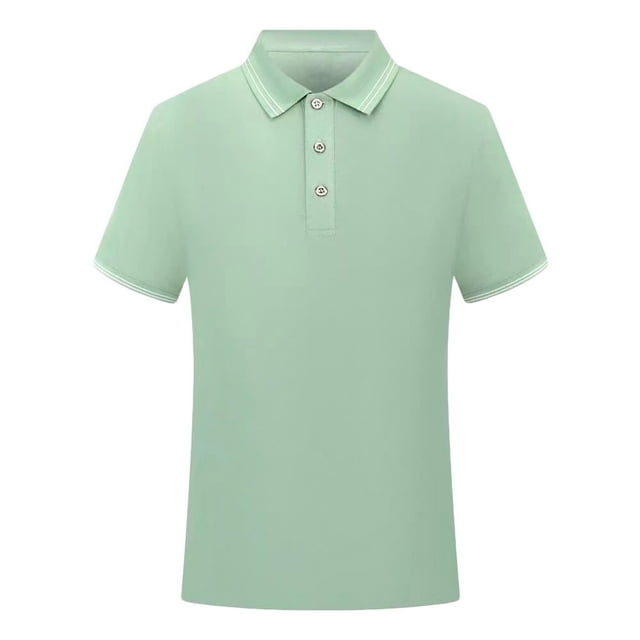 Birdeem Chemises pour Hommes Hommes Décontracté Bouton Manches Courtes Uni Col Rabattu Chandail T-Shirt Tops