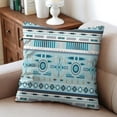 thumbnail image 4 of Blue Linen Decorative Pillow Covers - Set of 2, 16x16inch - Perfect for Modern Farmhouse and Boho Outdoor Living Room or Sofa, 4 of 7