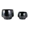 thumbnail image 6 of Round Mosaic Disco Mosaic Flower Pots for Home Decor - Modern Metal Planter for Indoor and Outdoor Styling - Plant Pots for Living Room and Garden Display - Set of 2, 9", 6", Black, 6 of 10