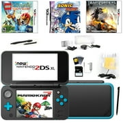 New Nintendo 2DSXL with Mario Kart 7 in Black with Games and Accessories Kit