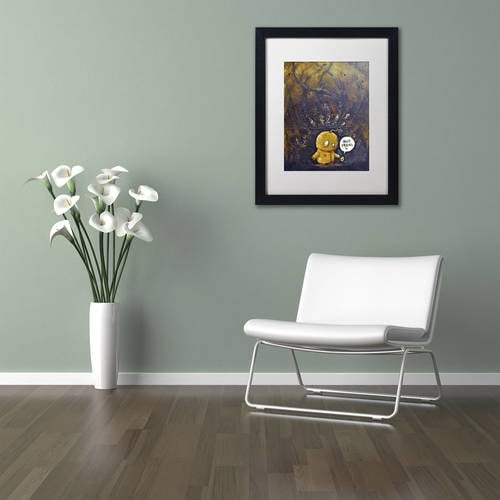 Trademark Fine Art 'Hello Friend' Canvas Art by Craig Snodgrass, White Matte, Black Frame