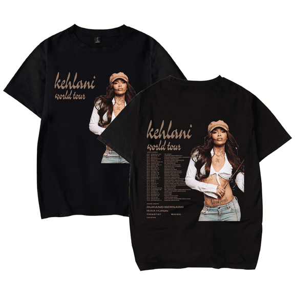 Kehlanis Shirt 2026 World Tour Merch Tshirt Fashion Fans Tee For Women Men