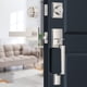 thumbnail image 1 of Brightify Manija De Puerta Delantera De Níquel Satinado Manija De Puerta De Níquel Satinado Con Palanca De Puerta Juego De Manija De Puerta Delantera Juego De Cerradura De Cerrojo Ajustable Con Un Sol, 1 of 5