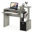 thumbnail image 2 of Furinno ECON Gaming Desk with Keyboard Tray and Storage Bin in Grey Oak, 2 of 6