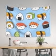 thumbnail image 4 of Xecao Kawaii Sushi Print Tapestry, Wall Hanging Room Funny Decor, Backdrop Room Decor for Bedroom Living Room dormitory, 4 of 8