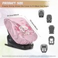 thumbnail image 6 of KUIFORTI Car Seat Sun Shade Cover Pink Axolotl Baby Car Seat Cover Heat & Sun Seat Reflector to Maintain a Cool Temperature for Baby Kids, 6 of 7