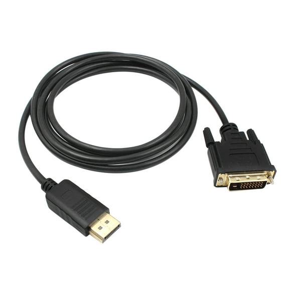 1.8M DP to DVI Adaptateur Port d'Affichage vers DVI Adaptateur de Câble Convertisseur Mâle vers Mâle Video Cable 1080P pour Écran Projecteur Affichage Noir