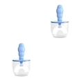 thumbnail image 2 of sweethay Cepillo de dientes portátil para bebé, doméstico, Hotel, viaje, dientes infantiles, cepillo de silicona en forma de U, artículos de Azul Pequeño 2Conjunto, 2 of 6