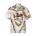 thumbnail image 4 of Camisa de moda para hombre con estampado 3D de mapa y brújula, solapa con botones, manga corta, diseño personalizado, camisetas cómodas, 4 of 5