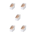 thumbnail image 1 of kurtrusly Storage Box Strong Practicality Wide Application Detachable Partition Large Capacity Plastic Storage Box Ladder Layered white trapezoid 5Set, 1 of 6