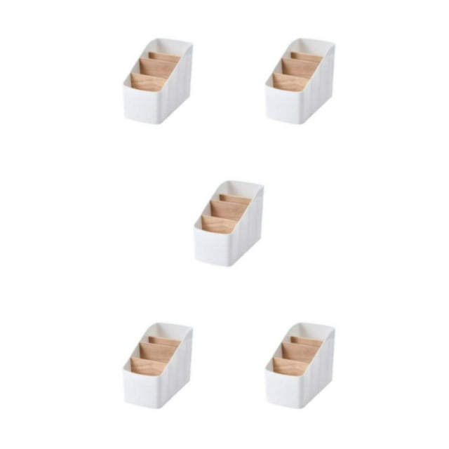 bedienty Storage Basket Ladder Layered Large Capacity Strong Practicality Wide Application Plastic Storage Box Organizers Storage white trapezoid 5Set