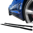 thumbnail image 2 of Compatible With 16-24 Chevy Camaro Side Skirts Panel Extension Pair ABS Type A Gloss Black, 2 of 3